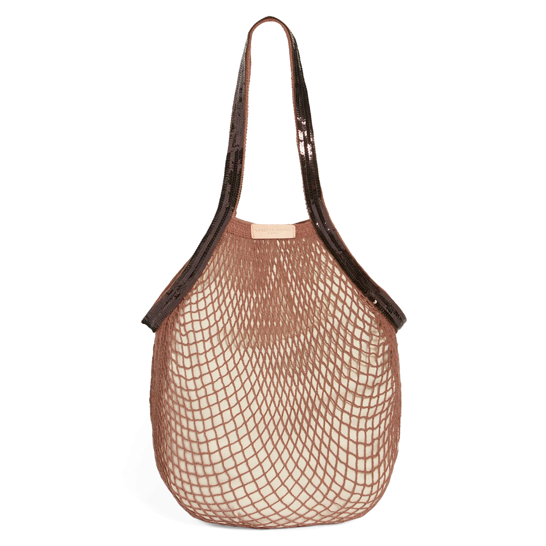  VANESSA BRUNO   Borsa a rete in cotone bio | Marrone